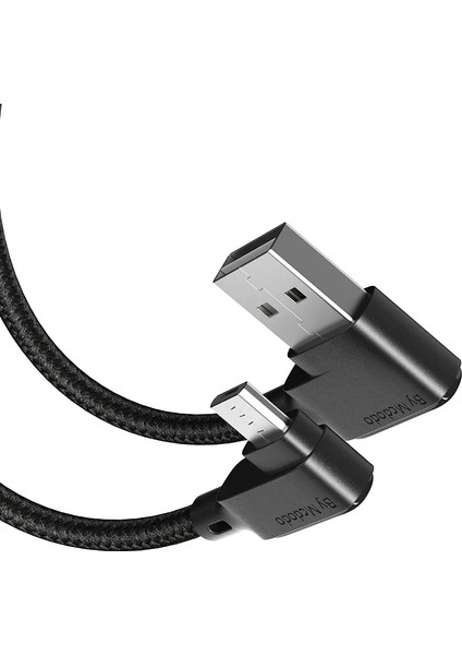 CA-7531 Micro USB Hızlı Şarj ve USB Data Kablo 90 Derece Ledli 3A 1.8m
