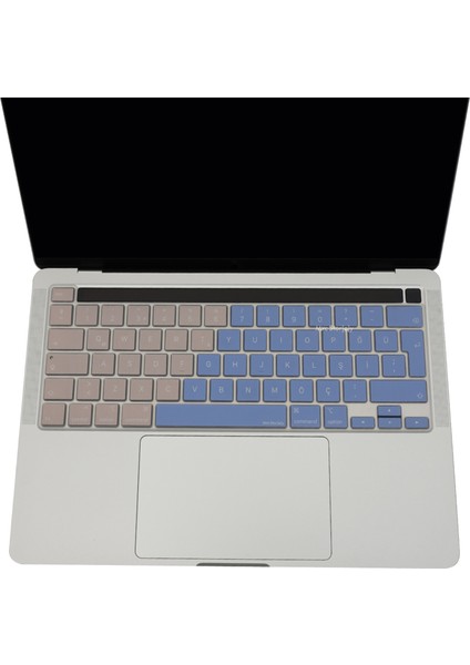 Macbook Pro M1-M2 13inç Klavye Kılıfı Türkçe Q Baskı A2289 2251 A2338 A2141 Uyumlu R.Powder