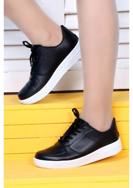 Siyah Beyaz Unisex Sneaker Spor Ayakkabı indirimleri