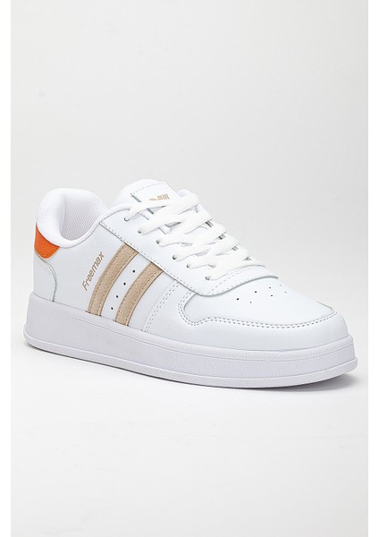 Sneaker Spor Ayakkabı Beyaz Oranj fırsatları