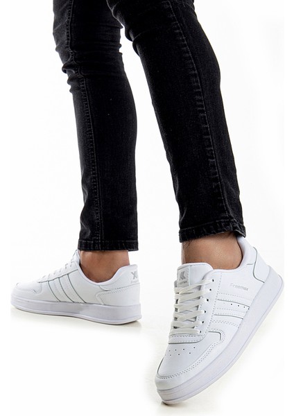 Spor Ayakkabı Kadın Unisex Mikrofiber Dış Malzeme Kauçuk Tabanlı Beyaz fiyatları