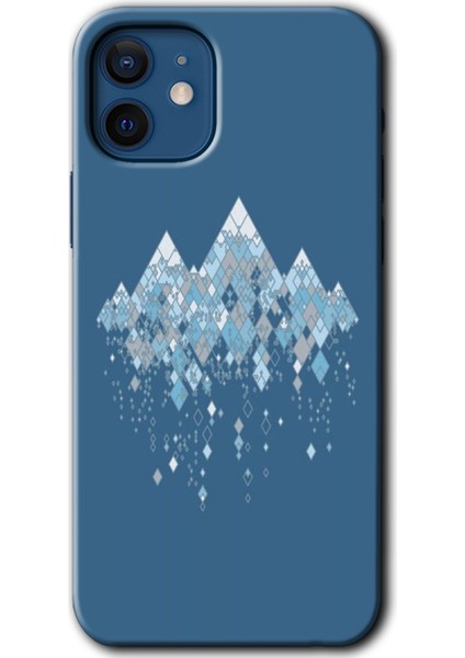 Apple iPhone 12 Mini Kılıf Baskılı Kapak - Iceberg +Tam Kaplayan Mat Seramik