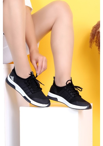 Siyah Beyaz Unisex Sneaker Spor Ayakkabı indirimleri
