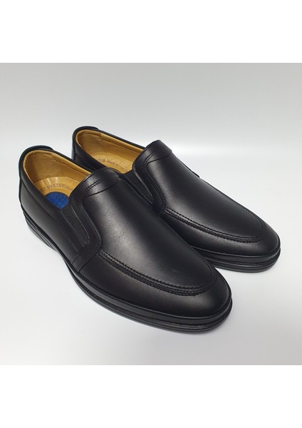 Bağsız Önü Parçalı Dikişli / Deri Rahat Günlük Kundura Ayakkabı AY-706