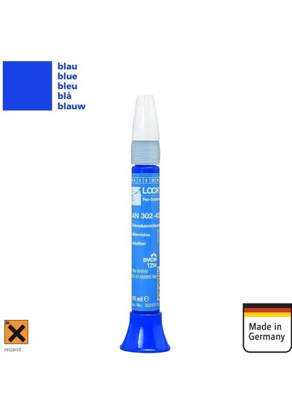 Weiconlock An 302-43 - Mavi Universal Civata Sabitleme Contası 200 ml
