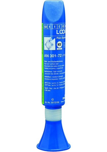 Weiconlock An 301-72 - Gıda Onaylı Beyaz Teflonlu Boru ve Yüzey Contası 50 ml