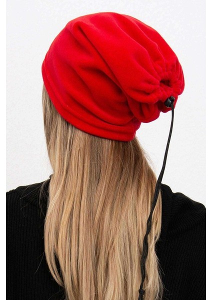 2 Adet Polar İpli Bere ve Boyunluk Kırmızı Yeşil fırsatları