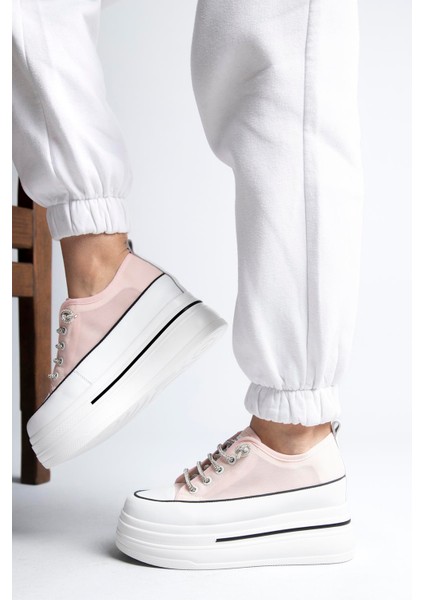 Yüksek Taban Kadın Spor Ayakkabı 23Y345-10 Pembe fiyatları