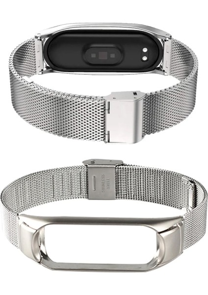 Xiaomi Mi Band 3/4/5/6 Uyumlu Metal Hasır Kordon Kayış Şık Tasarım modelleri