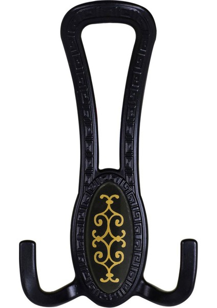 Portmanto Vestiyer Duvar Askısı Dolap Elbise Askılığı Mat Siyah Gold Desenli ( 4 Adet) fırsatları