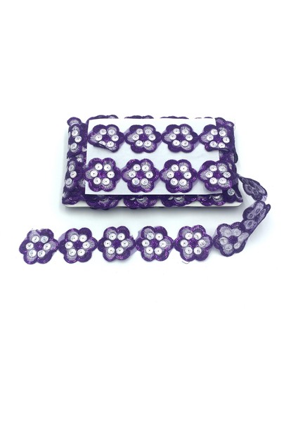 Organze Pul Dantel 4007 13,5mt-Mor