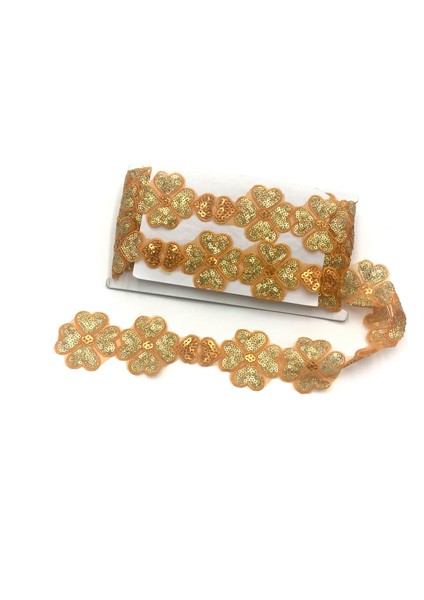 Organze Pul Dantel 4067(13-1683) 13,5mt-Turuncu