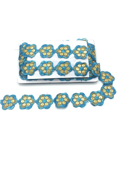 Organze Pul Dantel 4007 13,5mt-Mavi