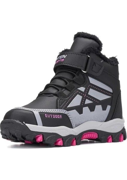Unisex Çocuk Içi Tüylü Suya Dayanıklı Kaymaz Taban Outdoor Kışlık Bot fiyatları