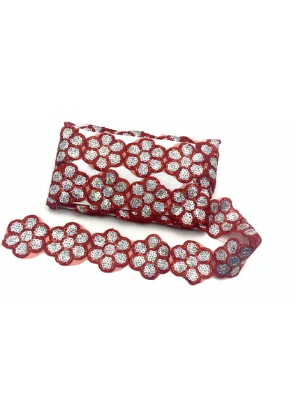 Organze Pul Şerit 1774(13-1253) 13,5mt-Kırmızı