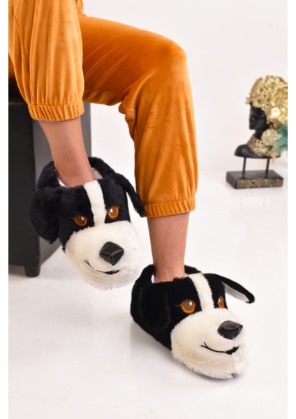 Unisex Köpek Figürlü Peluş Panduf Ev Pandufu Ev Botu fiyatları