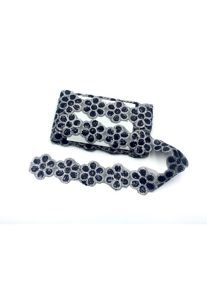 Organze Pul Şerit 1774(13-1253) 13,5mt-Siyah