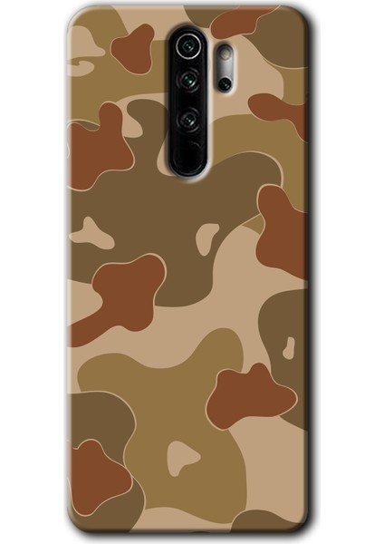 Xiaomi Redmi Note 8 Pro Kılıf Baskılı Kapak - Kamuflaj 10 +Tam Kaplayan Mat Seramik