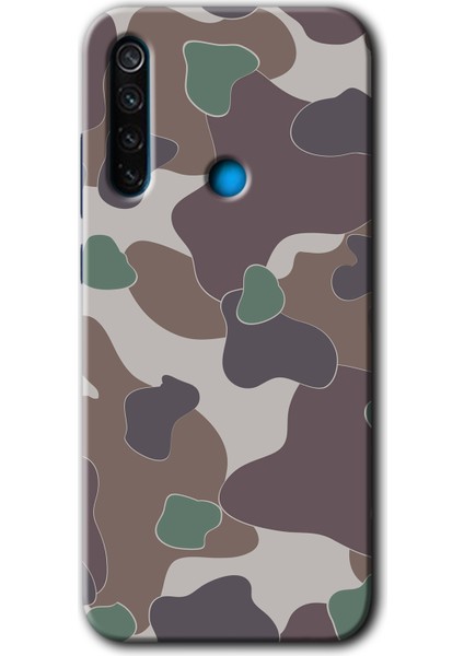 Xiaomi Redmi Note 8 Kılıf Baskılı Kapak - Kamuflaj 11 +Tam Kaplayan Mat Seramik