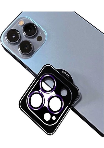 Apple iPhone 14 Pro Max Uyumlu Cl-09 ​​​​kamera Lens Koruyucu Kolay Takma Aparatlı