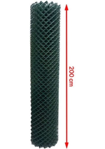 Cihan Çit Pvc Kaplı Örgü Tel Bahçe Çiti - 3,00 mm Kalınlık 35X35 Göz Aralığı H:200 cm L:10 Metre