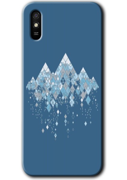 Xiaomi Redmi 9A Kılıf Baskılı Kapak - Iceberg +Tam Kaplayan Mat Seramik