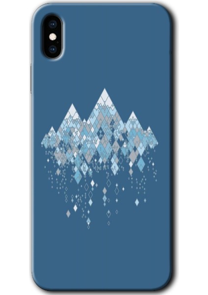 Apple iPhone Xs Max Kılıf Baskılı Kapak - Iceberg +Tam Kaplayan Mat Seramik