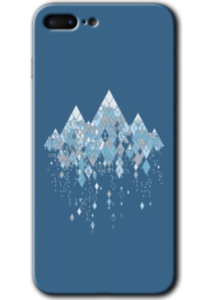 iPhone 8 Plus Kılıf Baskılı Kapak - Iceberg +Tam Kaplayan Mat Seramik