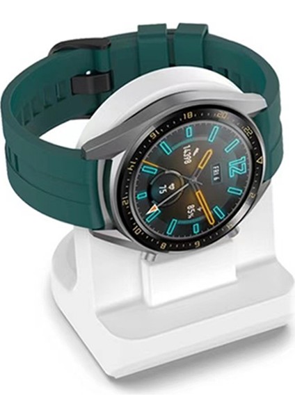 Huawei Watch Gt2 Pro Ekg Için 2in1 Set Manyetik Şarj Aygıtlı Silikon Şarj Standı - AL3555
