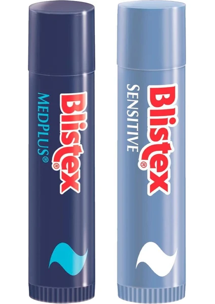 Kuru ve Çatlamış Dudaklara Onarıcı ve Ferahlatıcı Dudak Bakım Kremi- Med Plus Stick 4.25g + Hassas Dudaklar İçin Besleyici ve Nemlendirici Dudak Bakım Kremi -Sensitive 4.25gr