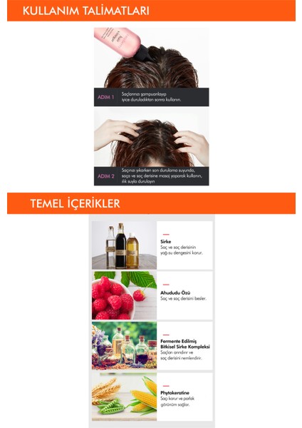 Saçlara Parlaklık Veren Ahududu Saç Sirkesi 200ml A'PIEU Raspberry Hair Vinegar