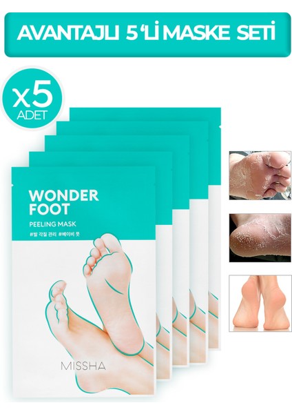 Avantajl Set Ölü Deri Ve Çatlaklar İçin Soyulabilen Ayak Peeling Mask 50ml Wonder Foot Peeling Mask