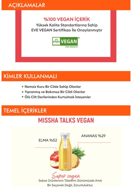 Nemlendirici Vegan Yaprak Maske Talks Vegan Squeeze Sheet Mask (Hydro Booster)