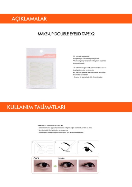 Çok Fonksiyonlu Göz Makyaj Bandı MISSHA Make-up Double Eyelid Tape