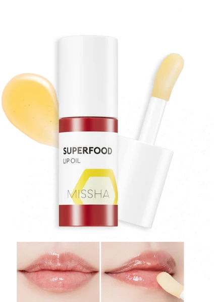 Dudakları Nemlendiren ve Besleyen Bal Özlü Dudak Bakım Yağı Super Food Lip Oil Honey