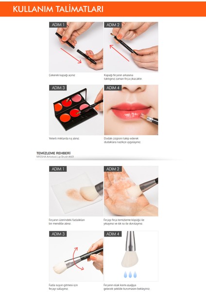 Kapaklı Dudak Fırçası Artistool Lip Brush #601