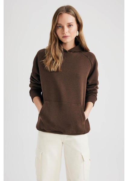 Kapüşonlu Basic Sweatshirt Z9351AZ22AU
