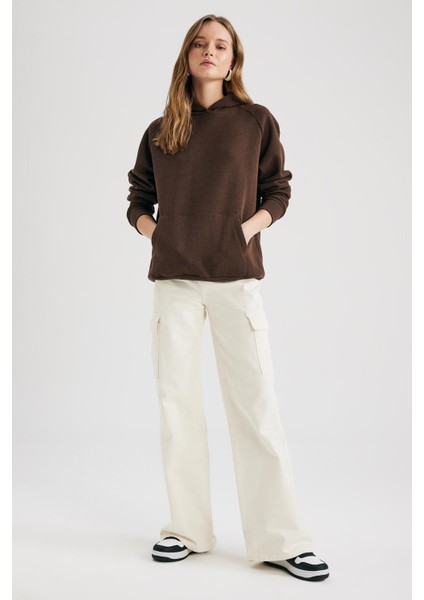 Kapüşonlu Basic Sweatshirt Z9351AZ22AU fiyatları