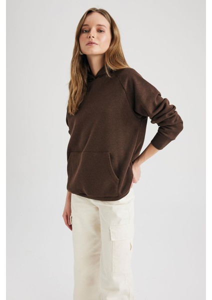 Kapüşonlu Basic Sweatshirt Z9351AZ22AU fırsatları