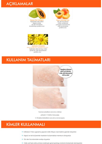 Papaya Özlü Pürüzsüzleştirici Peeling 50ml A'PIEU Fresh Mate Papaya Mask (Peeling) modelleri