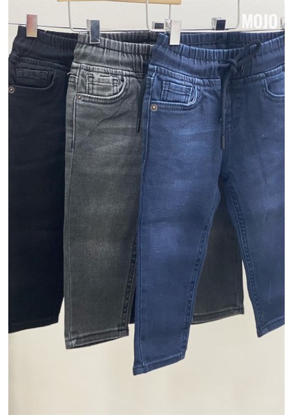 Mojo Erkek Bebek Beli Lastikli Kot Pantolon 5368 Füme modelleri