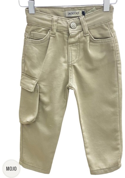 Mojo Erkek Bebek 1-5 Yaş Kargo Cepli Likralı Pantolon 2304 Vizon modelleri