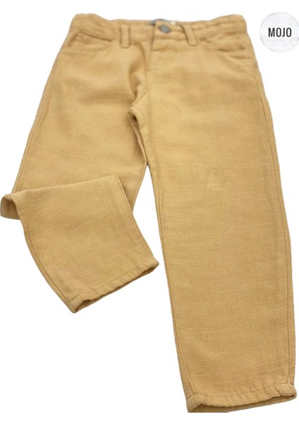 Mojo Erkek Bebek Keten Pantolon 2343 Somon fırsatları