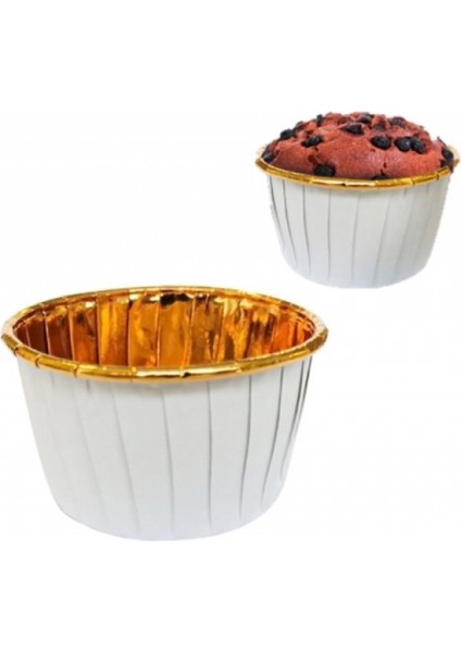 Depposite Beyaz Altın Muffin Kapsül 25 'li 4 cm