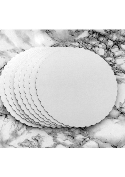 Pasta Altlığı Beyaz 24 cm 10'lu