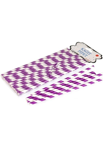 Pipet Kağıt Spiral Modeli - 25'li Mor