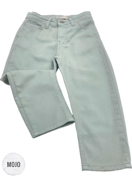 Mojo Unisex Çocuk Full Likralı Renkli Denim Pantolon 2321 Yeşil modelleri