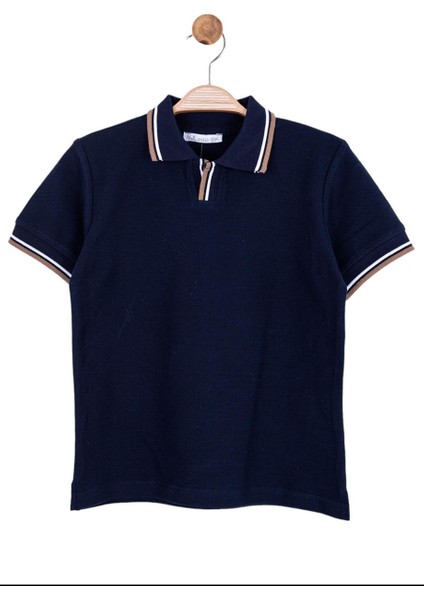 Erkek Çocuk Lacoste Yakalı Kısa Kol T-Shirt 44341 Lacivert modelleri