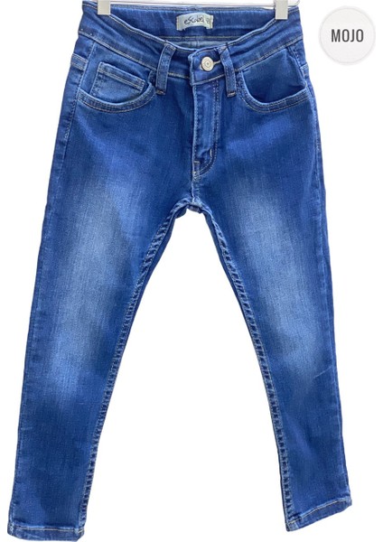Mojo Unisex Slim Fit Dar Paça Kot Pantolon 2299 Mavi