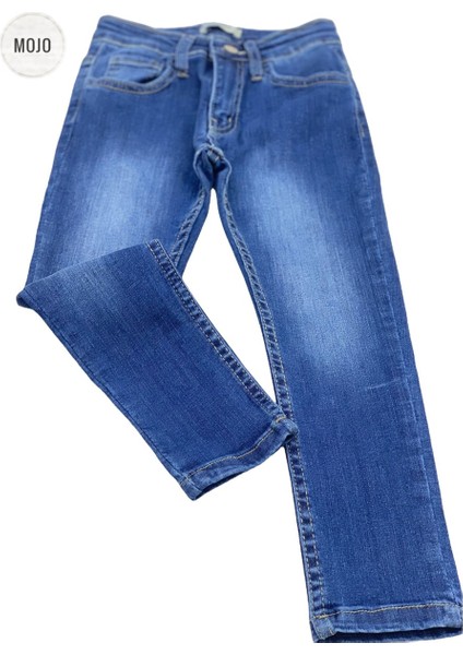 Mojo Unisex Slim Fit Dar Paça Kot Pantolon 2299 Mavi